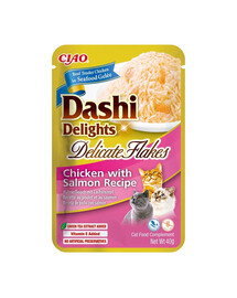 Cat Dashi Delights Delicate Flakes Kurczak i łosoś 40g