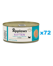 APPLAWS Cat Kitten Tuna in Broth z tuńczykiem w bulionie dla kociąt 72x70 g