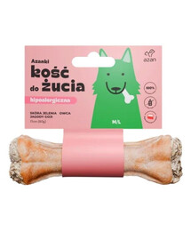 Kość ze skóry jelenia dla psa M/L 17cm