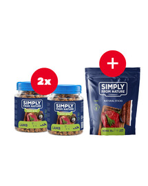 SIMPLY FROM NATURE Smart Bites Trainingssnacks mit Lammfleisch für Hunde 2 x 130 g + Snack GRATIS