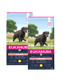 EUKANUBA Caring Senior Large Breed bogata w świeżego kurczaka 30 kg (2 x 15kg)