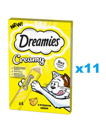 DREAMIES Creamy karma uzupełniająca z pysznym serem dla kota 44x10 g