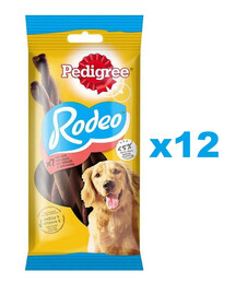 PEDIGREE Rodeo 12x122 g przysmak z wołowiną dla psów