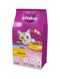 WHISKAS Sterile 1.4 kg sucha karma z kurczakiem dla kotów sterylizowanych