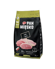 PAN MIĘSKO Trockenfutter mit Truthahn und Gans für adulte Katzen hypoallergen 5 kg