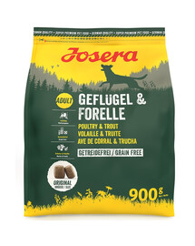 Geflügel Forelle 900 g bezzbożowa karma dla aktywnych psów