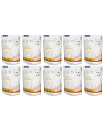 PIPER Animals Nassfutter mit Huhn für adulte Katzen 10x100 g
