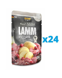 BELCANDO Finest Selection Jagnięcina, ziemniaki i żurawina 24x300 g mokra karma dla psa