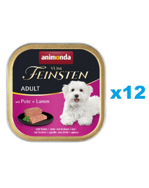 ANIMONDA Vom Feinsten Nassfutter mit Truthahn und Lamm für adulte Hunde 12x150 g