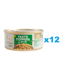 APPLAWS Taste Toppers Pierś z kurczaka, dynia, groszek w bulionie 12x156 g