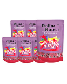 DOLINA NOTECI SuperFood Nassfutter mit Reh und Rind für adulte Hunde getreidefrei 10x300 g