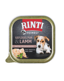 RINTI Feinest Nassfutter mit Geflügel und Lamm für adulte Hunde11x150 g