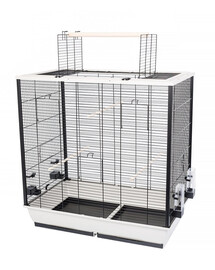 Fiona Klatka dla ptaków 78 cm ciepły szary