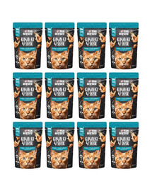 PAN MIĘSKO Nassfutter Pute mit Thunfisch Stücke in Soße für Katzen getreidefrei 12x85 g