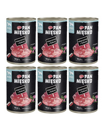 PAN MIĘSKO Nassfutter Wildschwein mit Schweinefleisch und Cistus für adulte Hunde 6x400 g