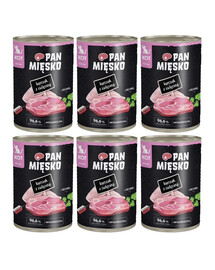 PAN MIĘSKO Nassfutter mit Huhn und Kalbfleisch für Kätzchen 6x400 g