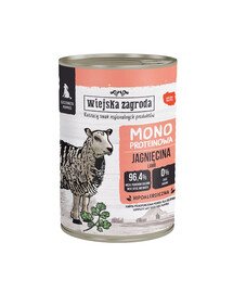 WIEJSKA ZAGRODA Nassfutter mit Lamm Monoprotein für Welpen 800 g