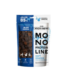 WIEJSKA ZAGRODA Snacks Hirsch Monoprotein weich für Hunde 115 g