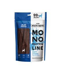 WIEJSKA ZAGRODA Streifen Snacks Hirsch Monoprotein für Hunde 100 g