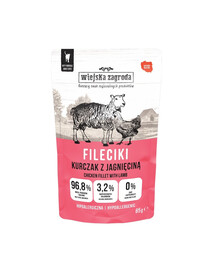 WIEJSKA ZAGRODA Filets Huhn mit Lamm für adulte Katzen getreidefrei 85 g