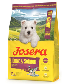JOSERA Duck and Salmon Junior Mini für die gesunde Entwicklung von Welpen kleiner Rassen 3 kg