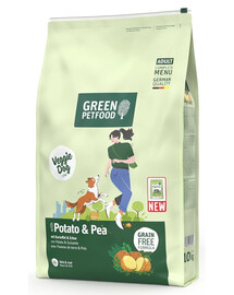 GREEN PETFOOD VeggieDog Trockenfutter mit Kartoffel und Erbse getreidefrei adulte Hunde 10 kg