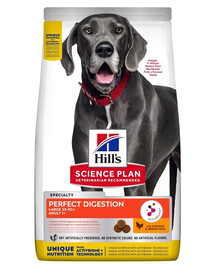 HILL'S Science Plan Canine Adult Large Perfect Digestion Chicken and Brown Rice 14kg Futter für eine gesunde Verdauung bei großen Hunden