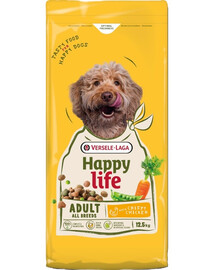 VERSELE-LAGA Happy Life Adult Trockenfutter mit Huhn für adulte Hunde 12,5 kg