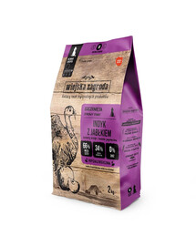 WIEJSKA ZAGRODA Trockenfutter Pute mit Apfel für Welpen M getreidefrei 2 kg
