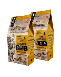 WIEJSKA ZAGRODA Trockenfutter Pute mit Huhn für Kätzchen getreidefrei 2x1,6 kg