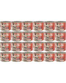 WIEJSKA ZAGRODA Nassfutter Kaninchen mit Kalbfleisch für Kätzchen getreidefrei 24x200 g