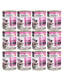 WIEJSKA ZAGRODA Nassfutter Schweinefleisch Monoprotein für adulte Hunde 12x800 g