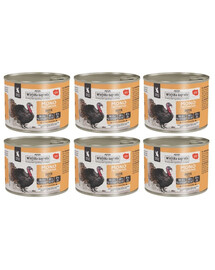 WIEJSKA ZAGRODA Nassfutter mit Truthahn Monoprotein für Kätzchen 6x200 g