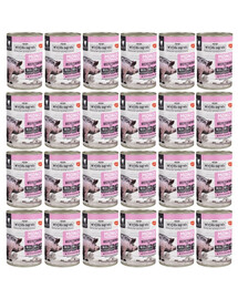 WIEJSKA ZAGRODA Nassfutter mit Schweinefleisch Monoprotein für adulte Katzen 24x400 g