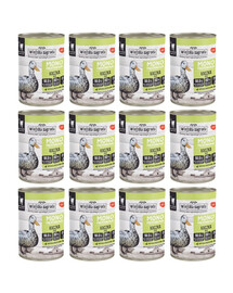 WIEJSKA ZAGRODA Nassfutter mit Ente Monoprotein für adulte Katzen 12x400 g