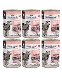 WIEJSKA ZAGRODA Nassfutter Lamm Monoprotein für adulte Katzen getreidefrei 6x400 g