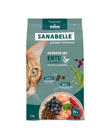 SANABELLE Outdoor Trockenfutter mit Ente für Freigängerkatzen 2 kg