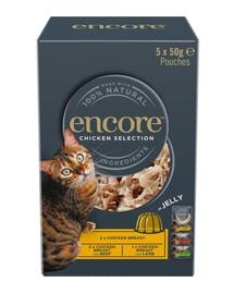 ENCORE Cat Chicken Selection in Jelly Multipak mix Geschmäcker mit Huhn in Gelee 5x50g