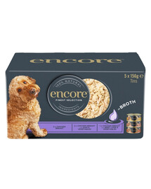 ENCORE Dog Finest Selection in Broth Multipak mix Geschmäcker mit Huhn in Brühe 5x156g