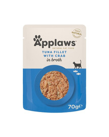 APPLAWS Cat Adult Pouch Tuna with Crab in Broth Thunfischfilet mit Krabbe in Brüh 70 g