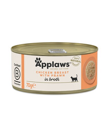 APPLAWS Cat Adult Chicken with Prawn in Broth Hühnerbrust mit Garnelen in Brühe 70 g