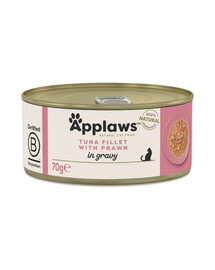 APPLAWS Cat Adult Tuna with Prawn in Gravy Thunfischfilet und Garnele in Soße 70 g