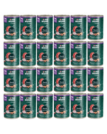 PAN MIĘSKO mit Kräutern Pastete mit Garnelen für adulte Hunde hypoallergen 24x400 g