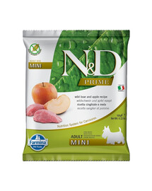 FARMINA N&D Prime Trockenfutter mit Wildschwein und Apfel für adulte kleine Hunde 100 g