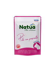 NATUA Nassfutter mit Huhn und Schinken in Gelee für Kätzchen 70 g