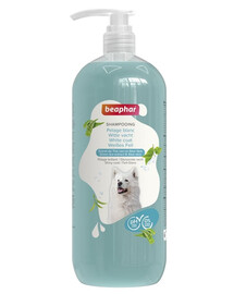 BEAPHAR Shampoo White Coat Shampoo für weißes und helles Fell bei Hunden 1L