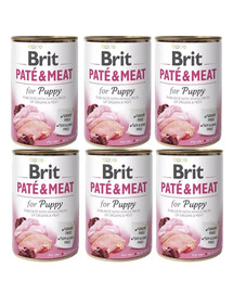 BRIT Pate&Meat puppy 6x400 g pasztet dla szczeniąt