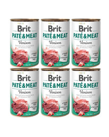 BRIT Pate&Meat venison 6x400 g pasztet z dziczyzną dla psa