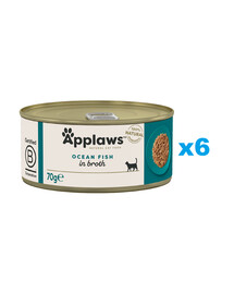 APPLAWS Cat Adult Ocean Fish in Broth ryba oceaniczna w bulionie 6x70 g