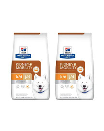 HILL'S Prescription Diet k/d + Kidney and Mobility 24 kg (2x12 kg)